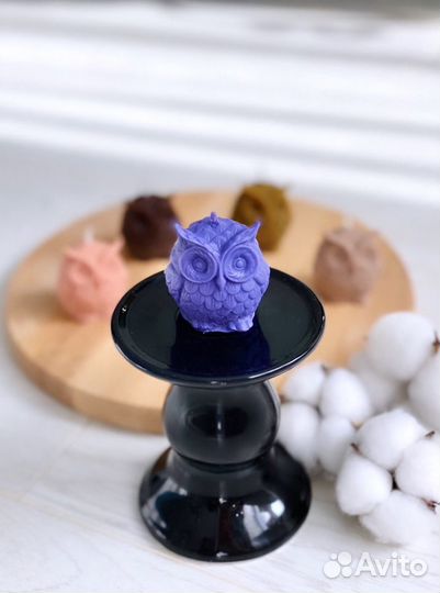 Свеча из пчелиного воска «Сова»