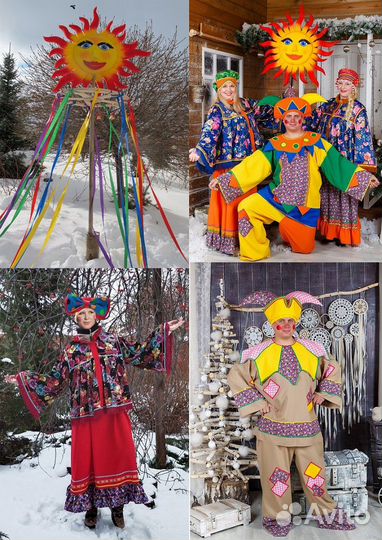 Костюм скомороха, богатыря, змея горыныча, избушки