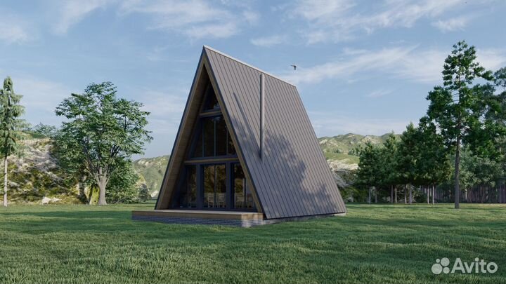 Готовые проекты домов A-Frame (А-Фрейм), раскрой