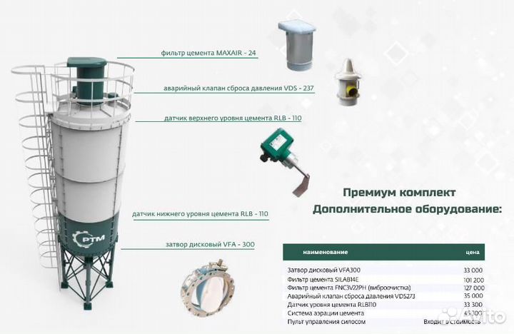 Силос цемента 100 тонн