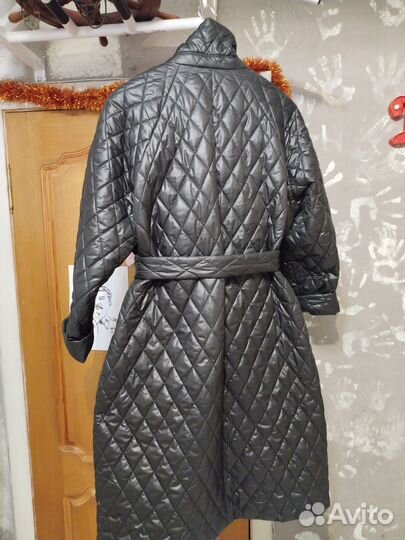 Пальто демисезонное стеганое большой размер