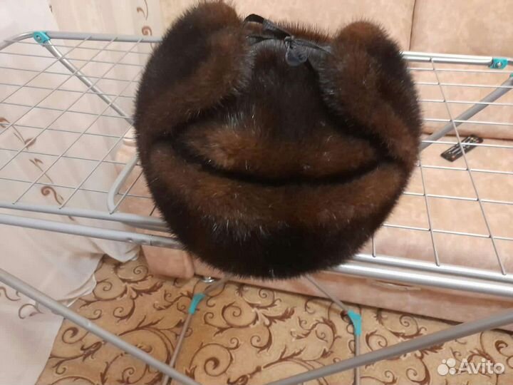 Норковая шапка мужская ушанка