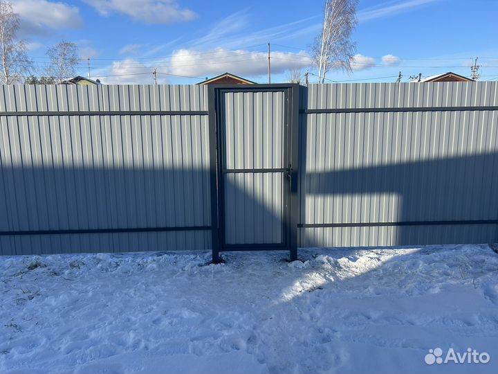 Откатные ворота под ключ, заборы, сварочные работы