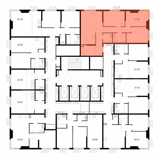 3-к. квартира, 77,9 м², 5/33 эт.