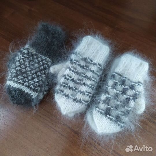 Варежки и носки пуховые детские