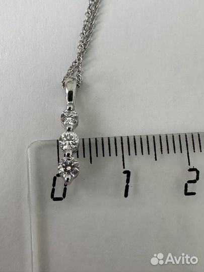 Золотое колье с бриллиантами 0,28ct