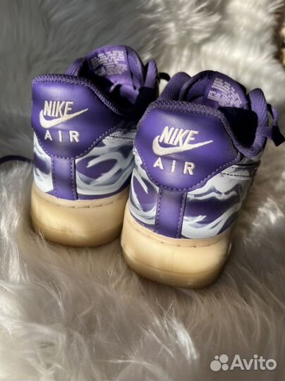 Кроссовки Nike air force 1 purple skeleton