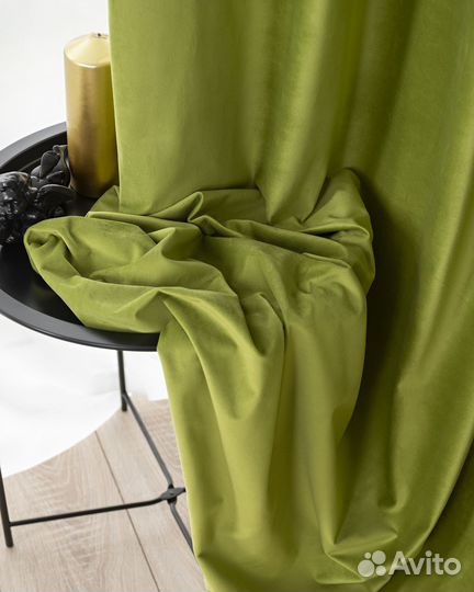 Шторы бархат Беллиссимо цитрон новые пошив