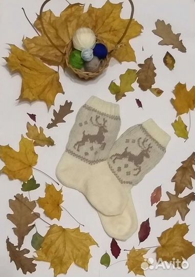 Носочки с оленями