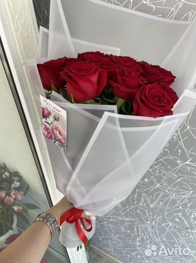 Букет из 15 крупных роз