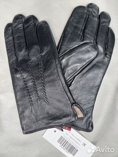 Мужские кожаные перчатки новые