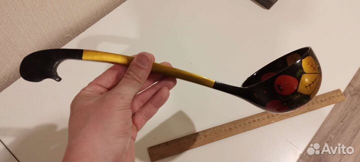 Половник деревянный. Хохлома. 32,5 см