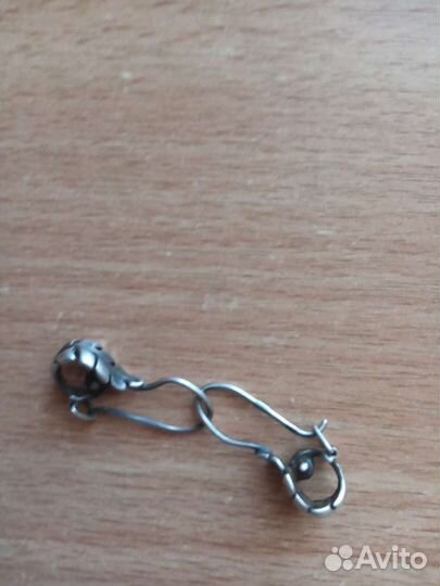 Серьги серебро СССР 875 проба