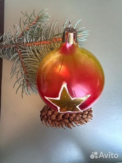 Елочная игрушка звезда колосья агитация