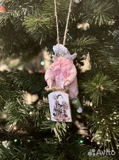 Ватные елочные игрушки