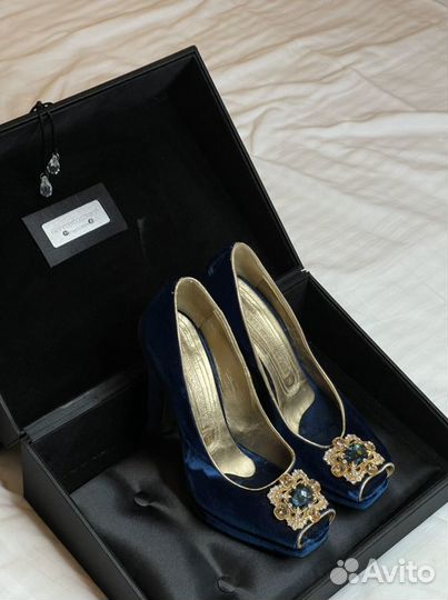 Синие бархатные Туфли gianmarco lorenzi оригинал