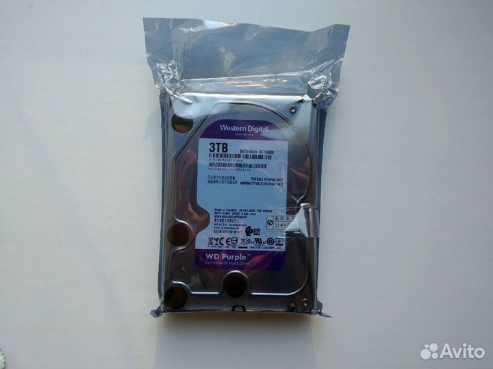 Жесткий диск WD Purple 3TB (новый)