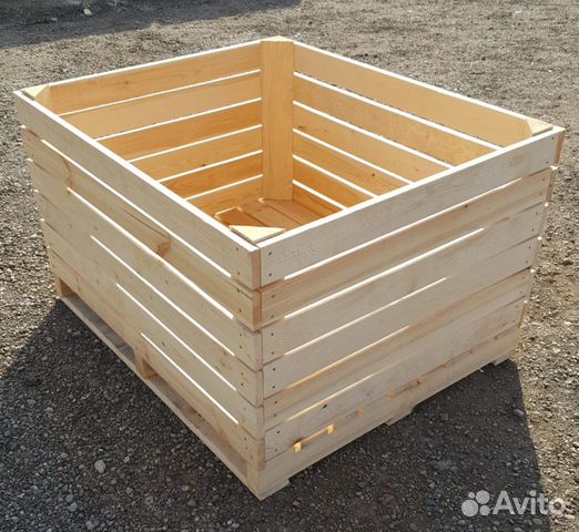 Деревянные ящики для фруктов и овощей однорядный 50x30x12 см