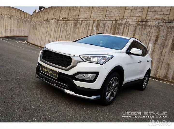 Накладка на передний бампер Hyundai Santa Fe