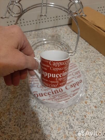 Набор кофейных чашек с блюдами 6 шт