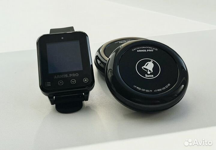 Кнопка вызова персонала/офцицианта Ультра и часы