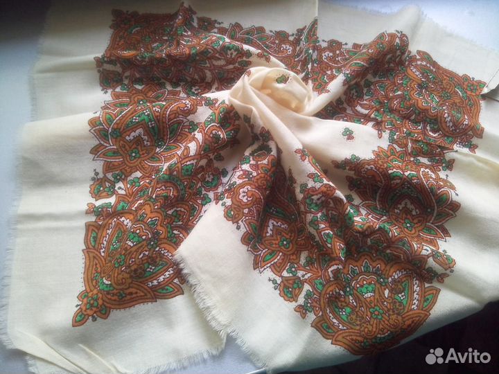 Павлопосадский платок шерсть новый