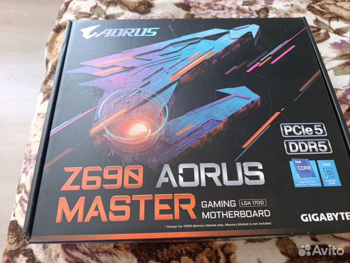 Материнская плата z690 aorus master + процессор i7