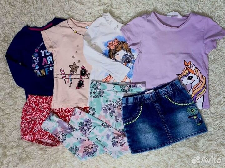 Вещи пакетом на девочку 104 110