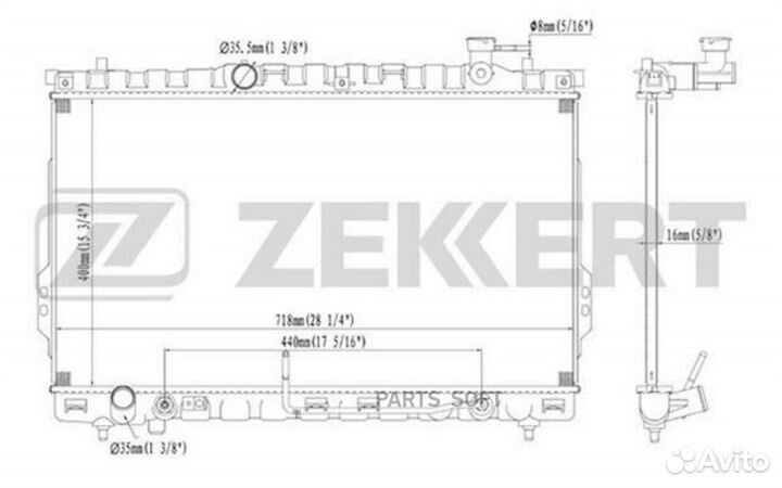 Радиатор охл. дв. Hyundai Santa Fe 01