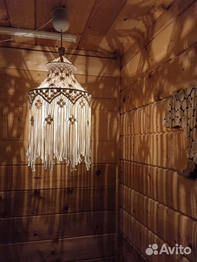 Абажур макраме, подвес