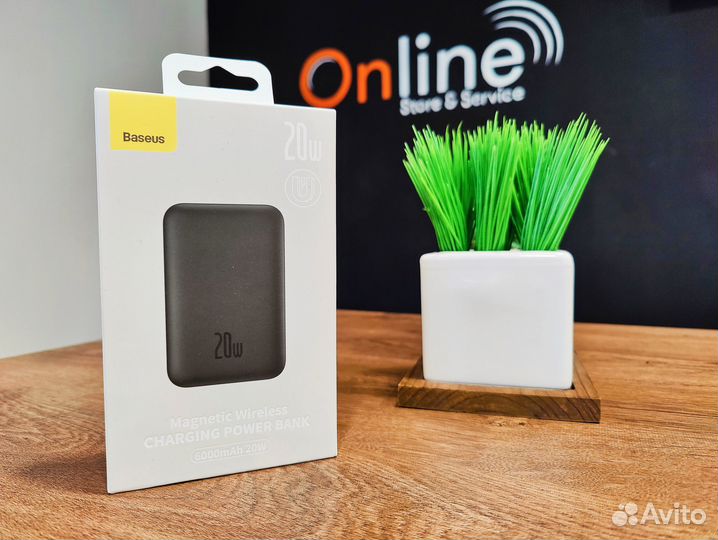 Baseus Magnetic Wirelles PowerBank 6000Mah Black