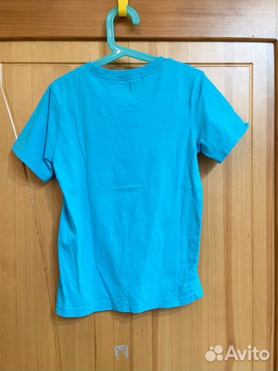 Футболка для мальчика голубая, размер 122