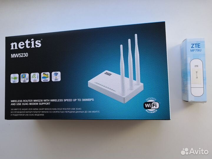 Модем zte mf79u роутер netis mv5230 комплект 4g