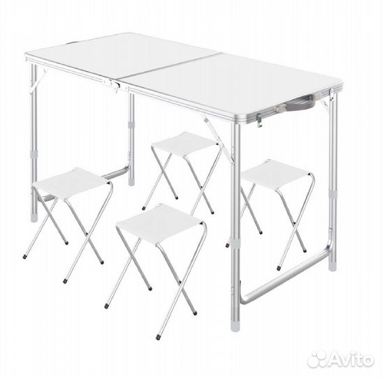 Складной туристический стол + 4 стула