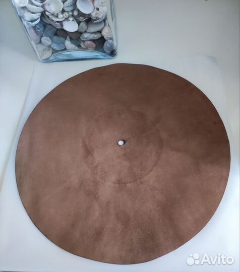 Кожаный мат для винилового проигрывателя