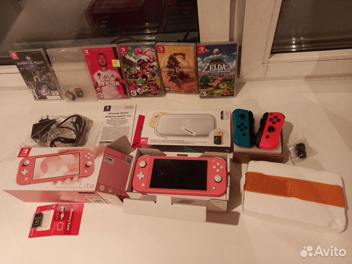 Nintendo switch lite (new) + 7 топовых игр