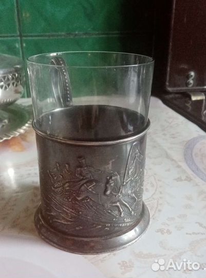 Подстаканник тройка зимняя со стаканом