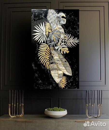 Тропические листья Панно