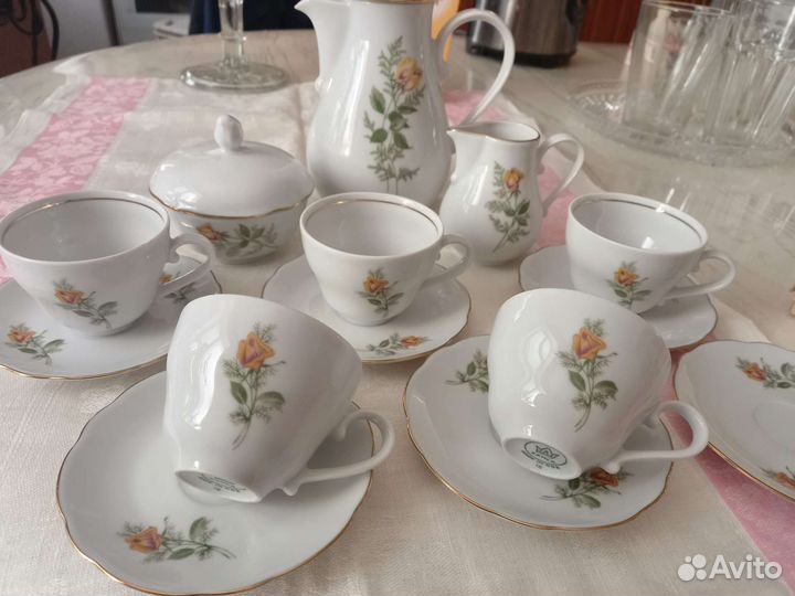 Кофейный сервиз Кахла производства ГДР