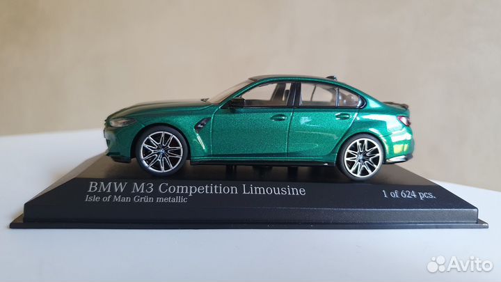 BMW M3 Competition G80 green 1/43 Minichamps