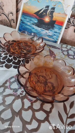 Ваза цветное стекло СССР