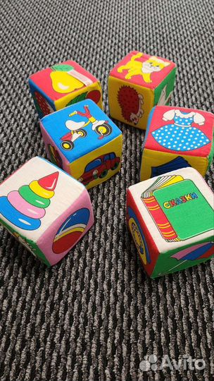 Кубики мягкие мякиши, 6 штук