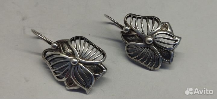 Серьги. серебро 925 проба.звезда. СССР