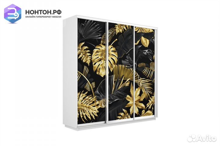 Шкаф-купе 3-х дверный Нонтон фото №1003 / белый сн