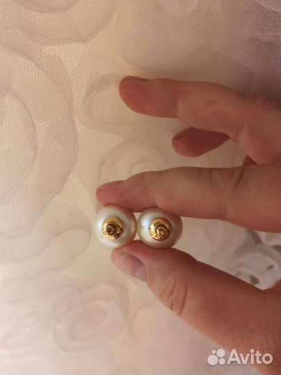 Серьги жемчуг YSL