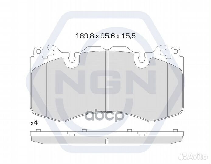 Колодки тормозные дисковые керамические перед