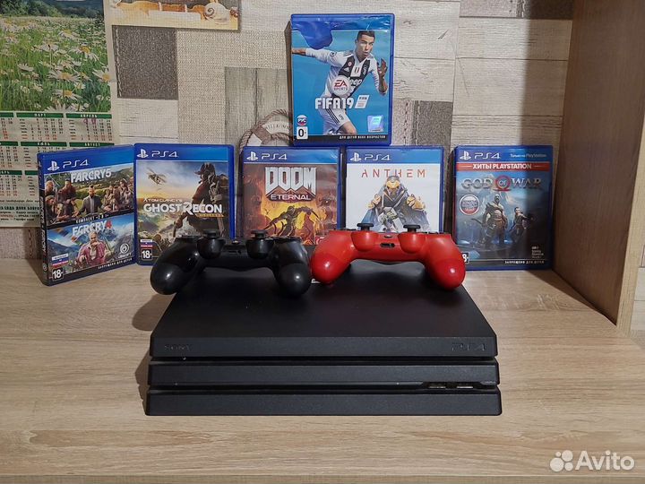 Sony playstation 4 PS4 pro 1tb с играми