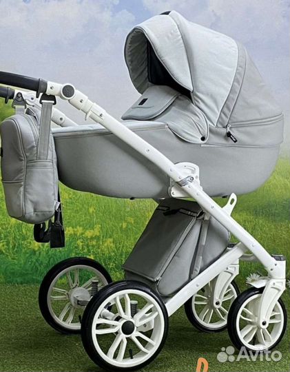 Коляска 2 в 1 эко кожа