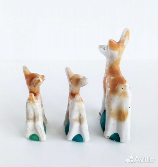 Фарфоровая статуэтка Олень олененок Турыгино СССР