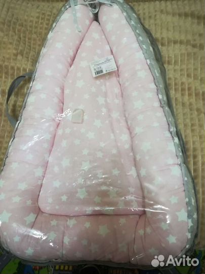 Кокон для новорожденных+анатомическая подушечка